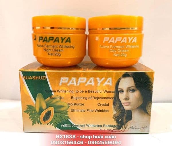 [HCM]Kem dưỡng da hushuzi PAPAYA mờ nám và tàn nhang - kem đu đủ - HX1638
