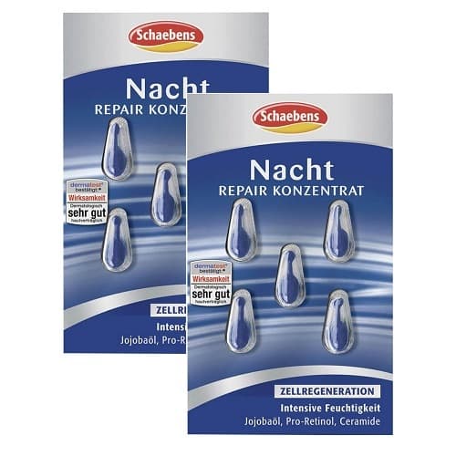 Set 02 Vỉ Serum tái tạo da ban đêm Schaebens Nacht Repair Konzentrat