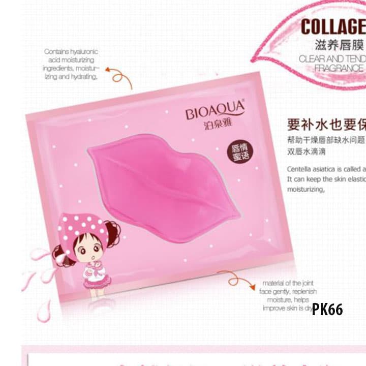 Mặt nạ dưỡng môi collagen Bioaqua dưỡng ẩm làm mềm môi