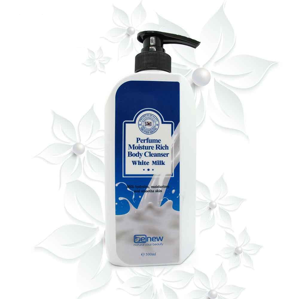 Sữa tắm Benew Perfume Moisture Rich Body Cleanser White Milk Hàn Quốc 500ml