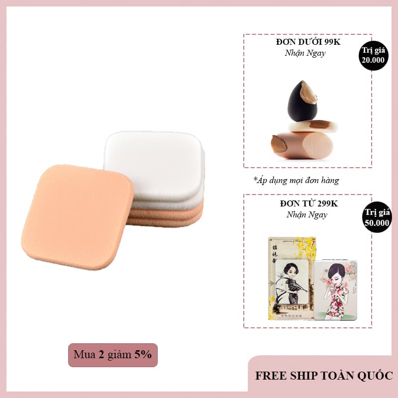 Mút trang điểm Bông tán kem Mút tán phấn Miếng mút trang điểm siêu Cute đẹp mịn đàn hồi cực tốt (màu ngẫu nhiên)(KHUYẾN MÃI 3 NGÀY)