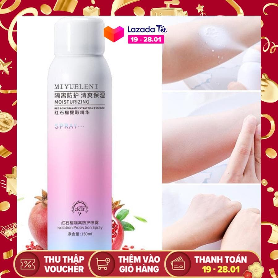 [HCM]Whitening Sunscreen SprayXịt chống nắng làm trắng da . Kem chống nắng SPF45 + PA +++ Chống tia UV ngoài trời mùa hè UVA bức xạ hiệu quả 150ml