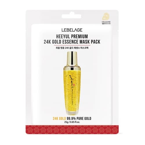 Mặt Nạ Tinh Chất Vàng Dưỡng trắng chống lão hóa căng bóng da Lebelage Heeyul Premium 24K Gold Essence Mask Pack Florence Store