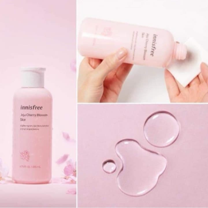 Nước hoa hồng Innisfree Cherry Blossom Skin (200 ml)dưỡng trắng da cấp ẩm