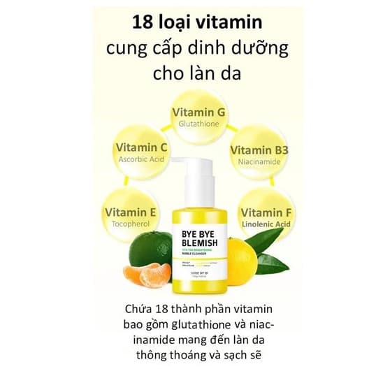 Gel Rửa Mặt Sủi Bọt Giảm Nám Sáng Da Some By Mi Yuja Bye Bye Blemish Vita Tox Brightening Bubble Cleanser 120g