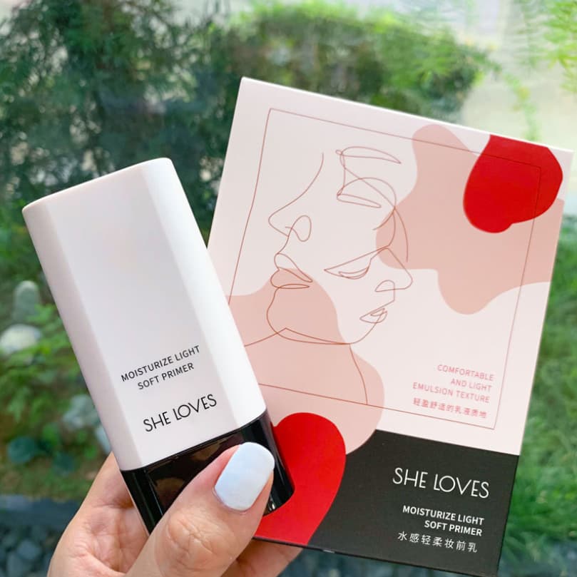 Kem lót nền kèm mút tán SheLoves Moisturize Light Soft Primer 40ml