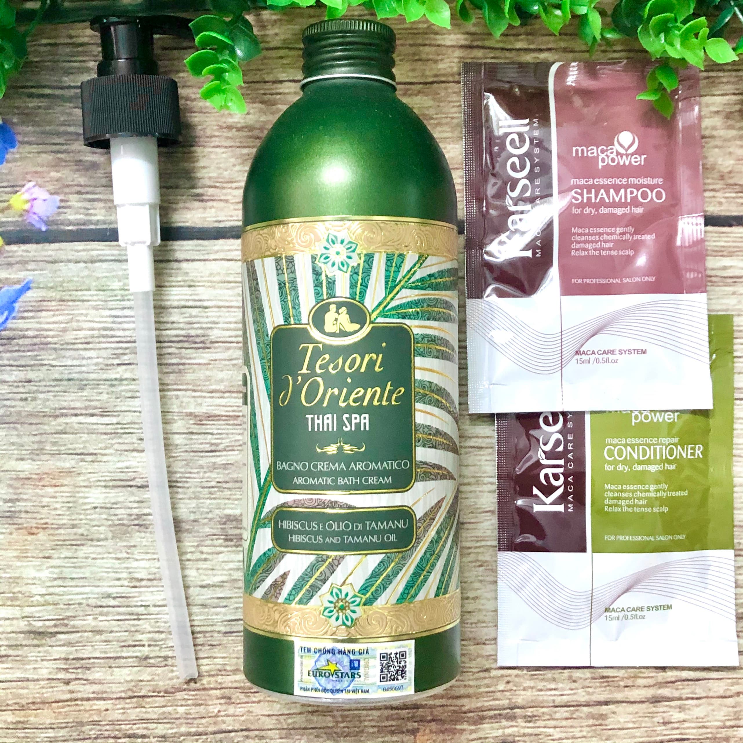Sữa Tắm Nước Hoa Ý Cao Cấp Tesori dOriente Hoa Dâm Bụt và Tinh Dầu Tamanu - Thai Spa 500ml