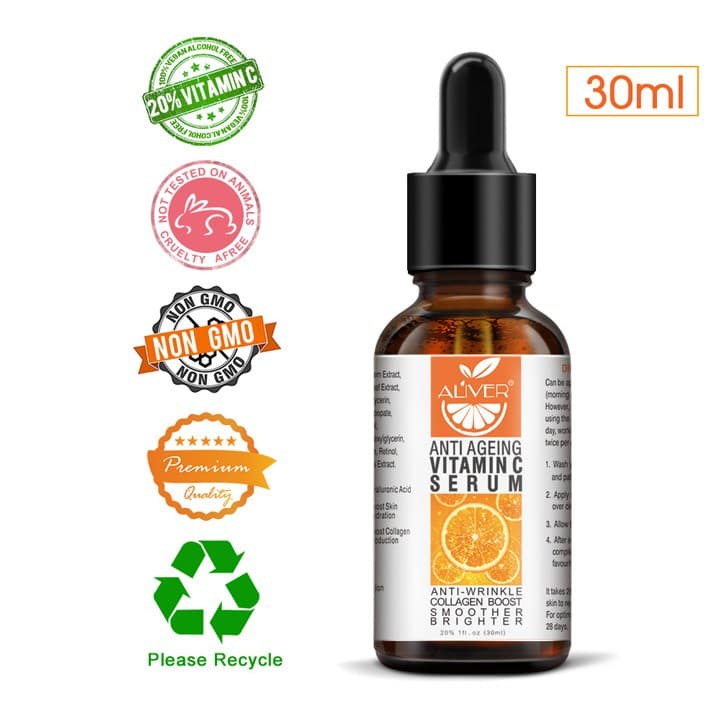 Serum vitamin C dưỡng da chống lão hóa Aliver 30ml