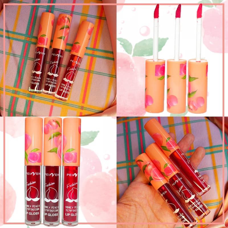 [HCM]【Kiss Belle Shop】Son bóng màu hồng đào dưỡng ẩm lâu trôi Son bóng giúp dưỡng ẩm môi và không dễ phai màu
