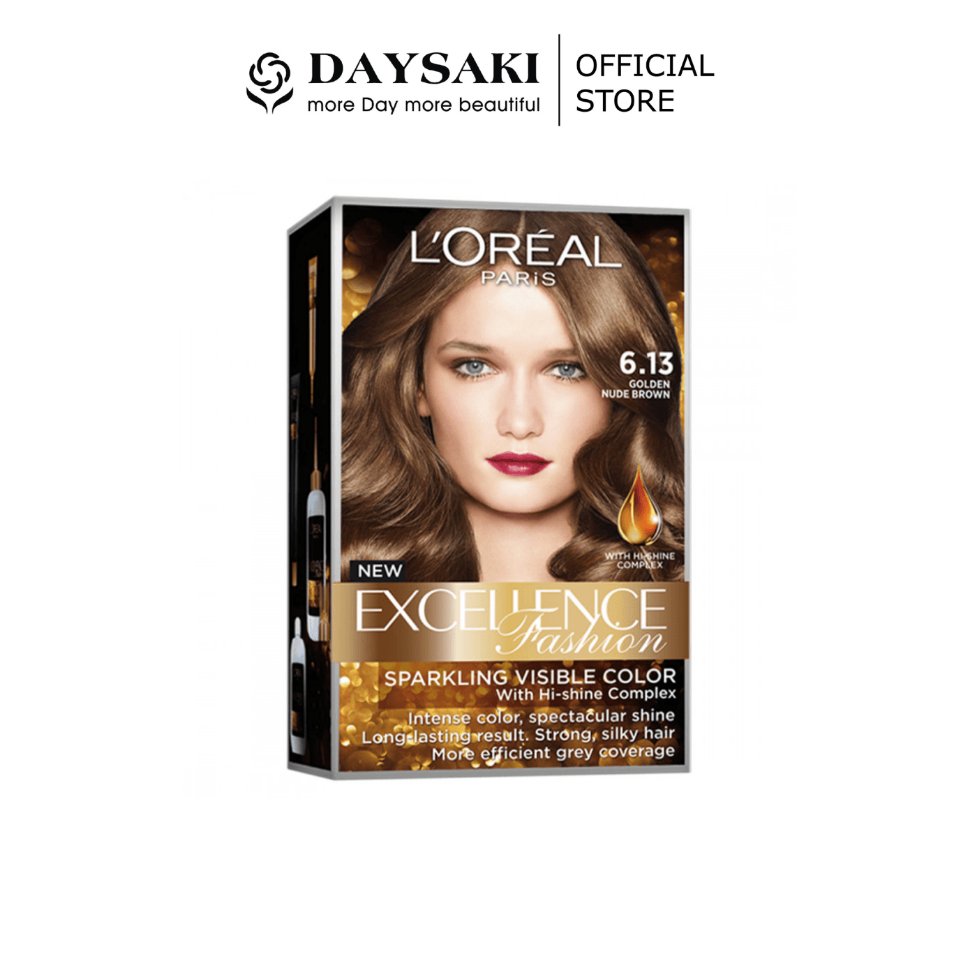 [HCM]LOreal Kem Nhuộm Dưỡng Tóc Màu Thời Trang Excellence Fashion 172ml - 6.13 Nâu Vàng Ánh Khói