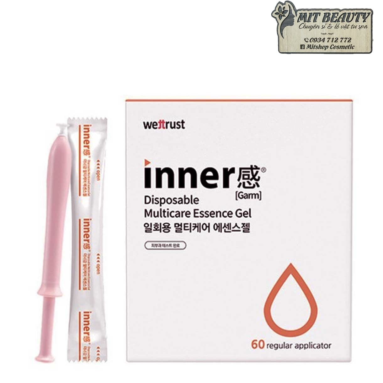 [HCM]Dung dịch phụ khoa giữ ẩm và làm sạch Inner Garm Disposable Multicare Essence Gel hộp 60 cây