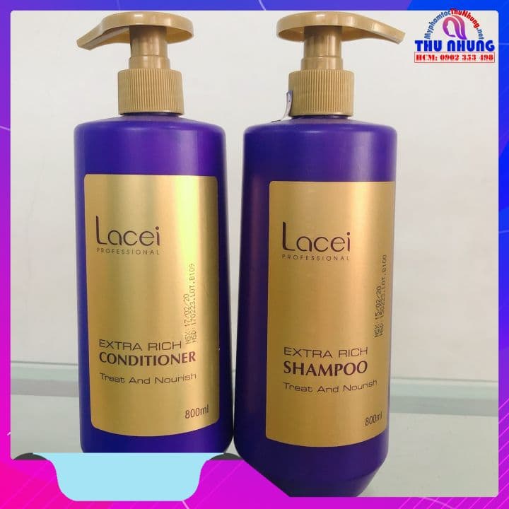 [HCM]DẦU GỘI XẢ TÓC SIÊU MƯỢT LACEI TÍM 800ML