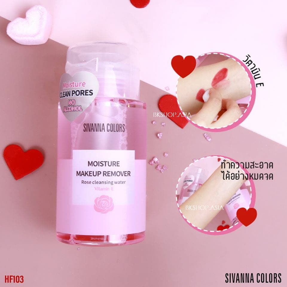 Nước Tẩy Trang Sivanna Colors Moisture Makeup Remover Ros.e HF103