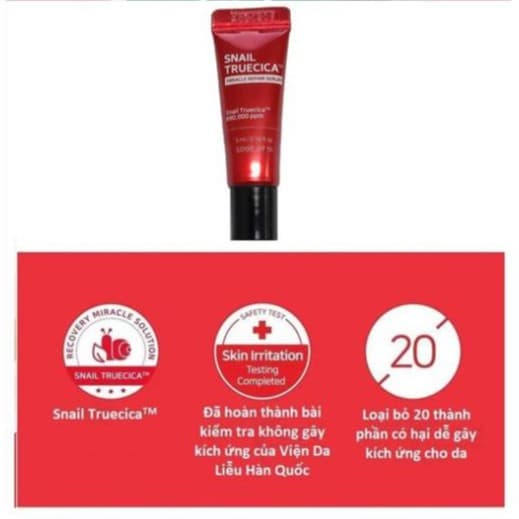 Serum Dưỡng Phục Hồi Cải Thiện Vết Thâm Sẹo Lõm Làm Dịu Da Some By Mi Snail Truecica Miracle Repair 5ml