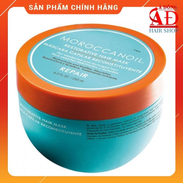 Moroccanoil Repair Restorative Hair mask 250ml - Mặt nạ ủ phục hồi tóc hư tổn Israel (Viền cam)