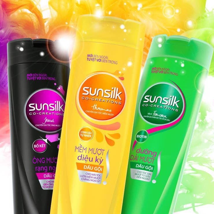 DẦU GỘI / DẦU XẢ SUNSILK ÓNG MƯỢT RẠNG NGỜI