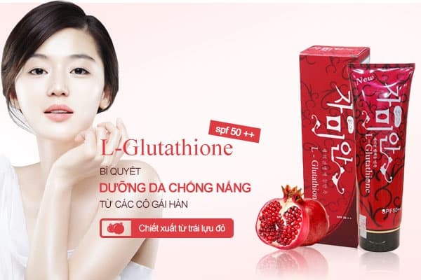 Kem dưỡng trắng da toàn thân lựu đỏ Hàn Quốc L-Glutathione SPF 50++ [ Hàng Chuẩn ]