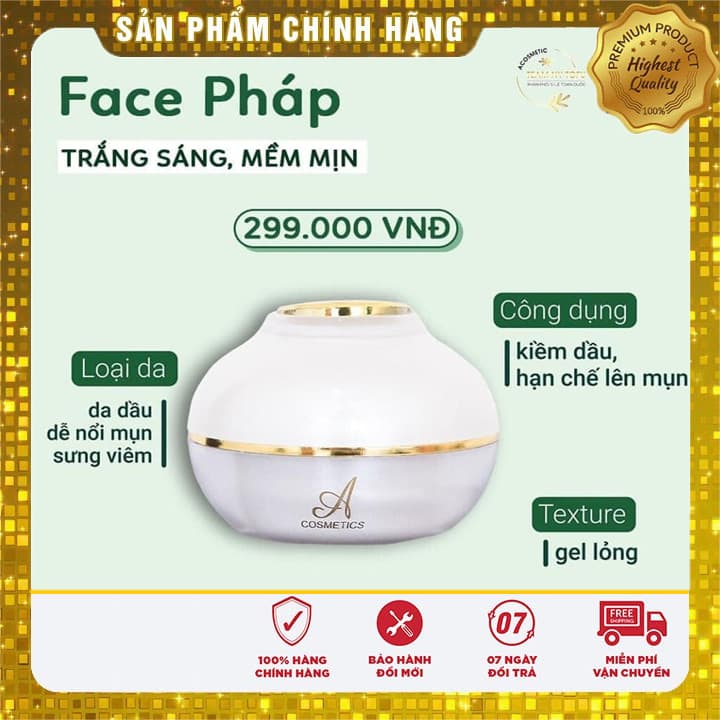 [Chính Hãng] kem dưỡng da face pháp 2020 A cosmetics