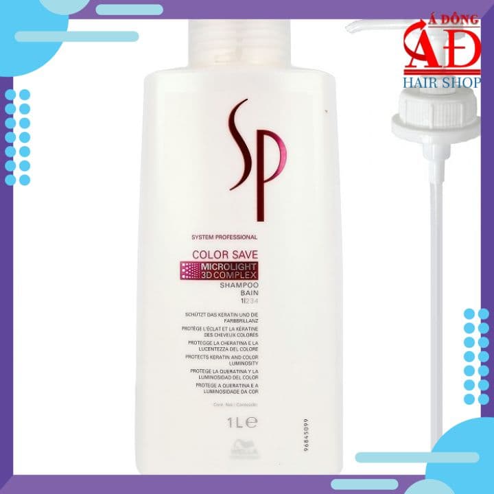 Dầu gội giữ màu tóc nhuộm Wella SP System Professional Color Save Shampoo 1000ml