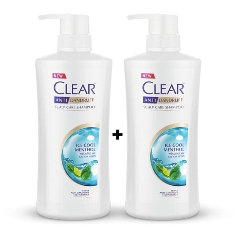 Combo 2 chai dầu gội clear bạc hà 450ml Thái lan
