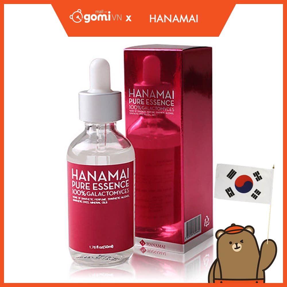Tinh Chất Dưỡng Tái Tạo Da Hanamai Pure Essence 100% Galactomyces 50ml GomiMall