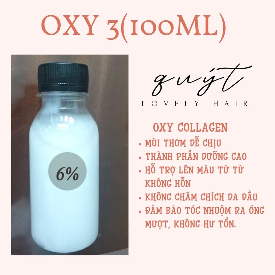 Oxy trợ nhuộm Collagen siêu dưỡng tóc mùi thơm thảo dược 100ml