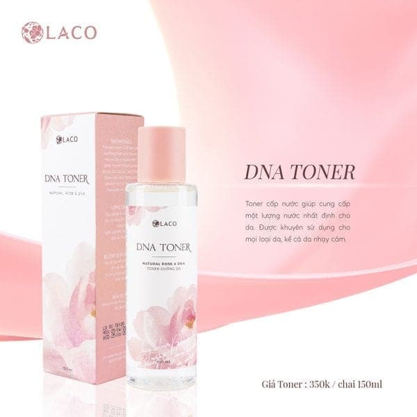 Nước hoa hồng toner DNA cá hồi LACO cấp ẩm tức thì cho da