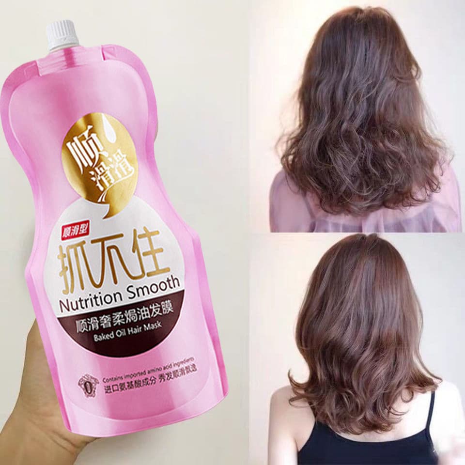 Hũ Kem Ủ Hấp Tóc Phục Hồi Chuyên Sâu Protein Double Treatment Hair Mask Hàng chính hãng cho tóc khô để cải thiện tóc xơ rối và làm mượt，Chăm sóc tóc khô