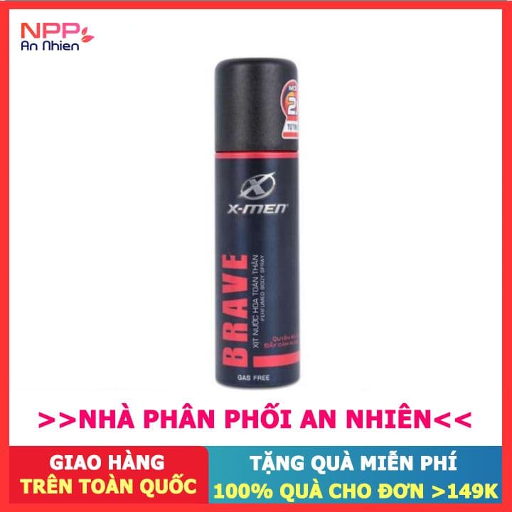Xịt Nước Hoa Toàn Thân Xmen No Gas Brave 100ML- NPP AN NHIÊN