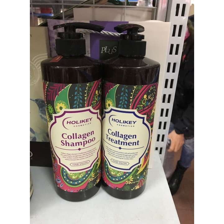 Cặp Dầu Gội Xả Collagen HOLIKEY 750ML