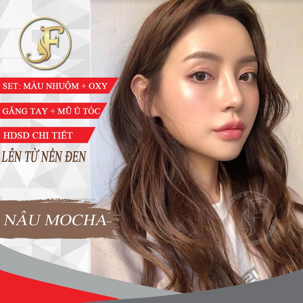 [HCM]tuýp kem nhuộm tóc màu nâu mocha -tặng oxy