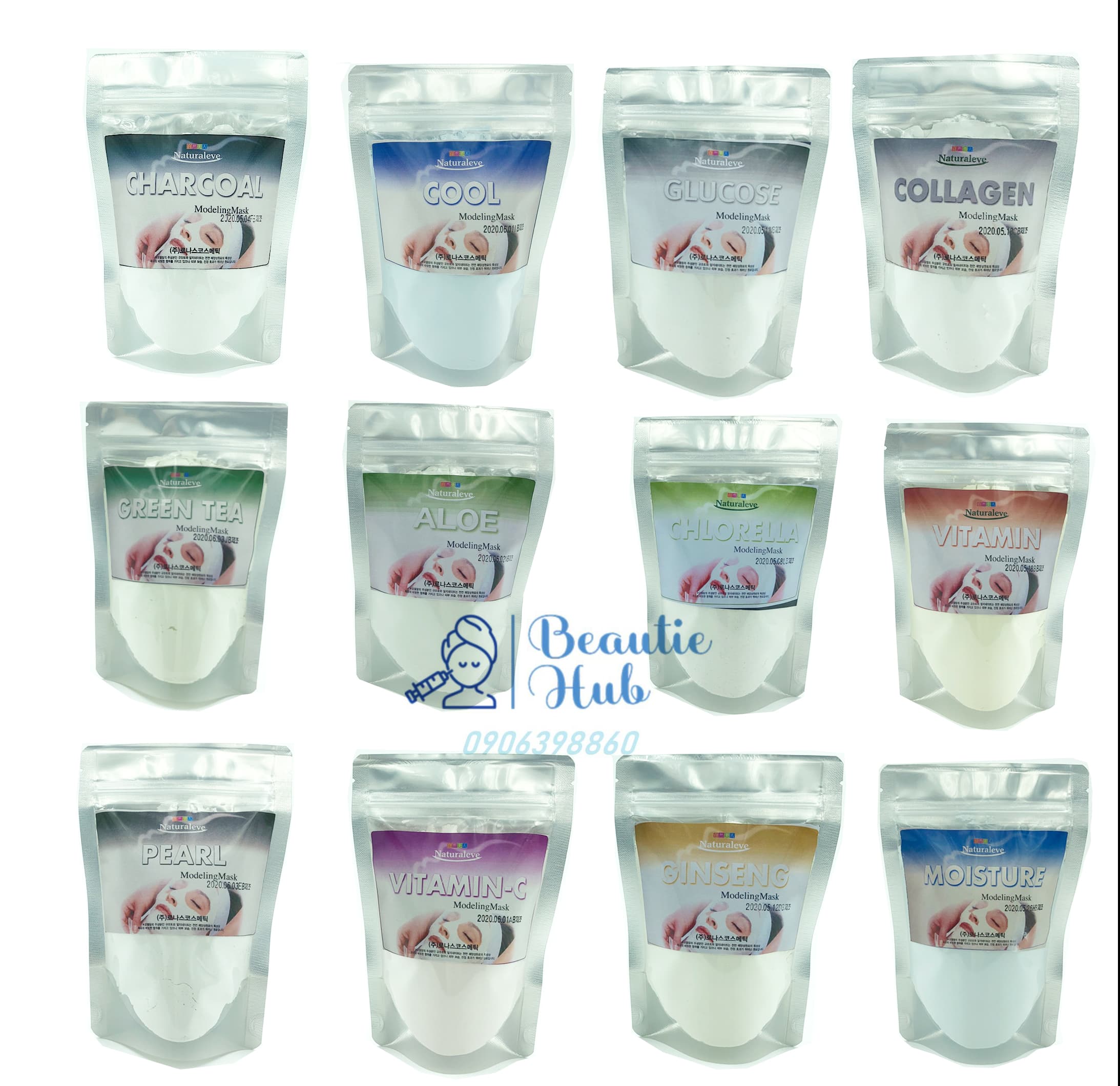 Bột Mặt Nạ Dẻo Ronas Modeling Mask chiết túi 100gram dùng trong spa chăm sóc da Hàn Quốc