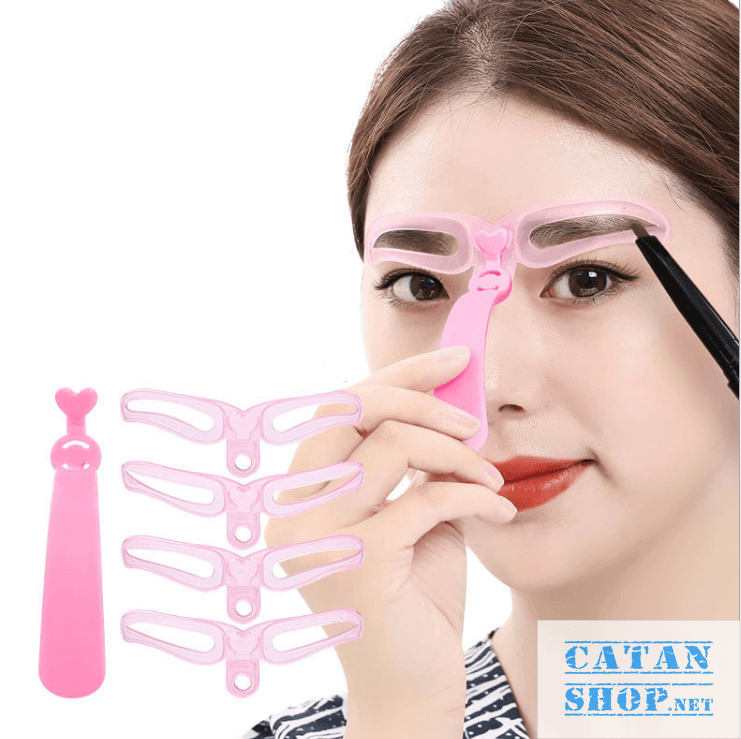 [HCM]Dụng cụ trang điểm bộ 4 kiểu hoặc 8 kiểu Khuôn kẻ chân mày đẹp khung kẻ định hình chân mày cầm tay tiện lợi GD340-CMcamtay