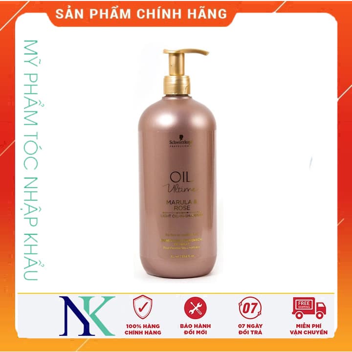 [HCM]Dầu Gội Dành Cho Tóc Mảnh Schwarzkopf Ultime Oil Marula Rose 1000Ml