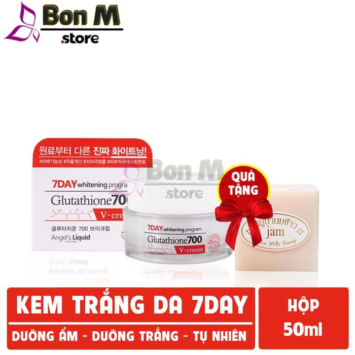 Kem Dưỡng Trắng Da 7 Day Whitening Program Glutathione 700 V-Cream