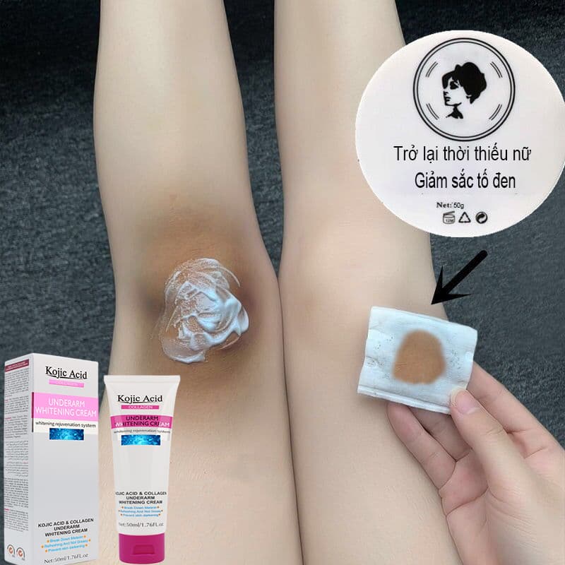 Kem dưỡng trắng da vùng nách và đầu gối 60g làm trắng nhanh và hiệu quả công thức làm trắng dưỡng ẩm đặc biệt. Kem dưỡng trắng da toàn thân dùng cho vùng da tối màu .