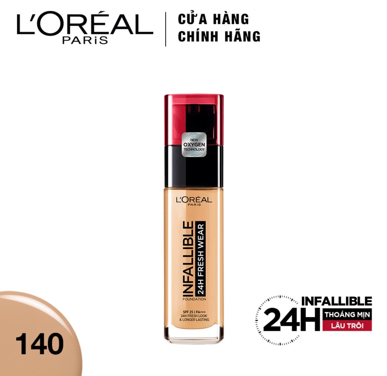 Kem Nền Lâu Trôi LOreal Infallible 24h Fresh Wear 30ml 140