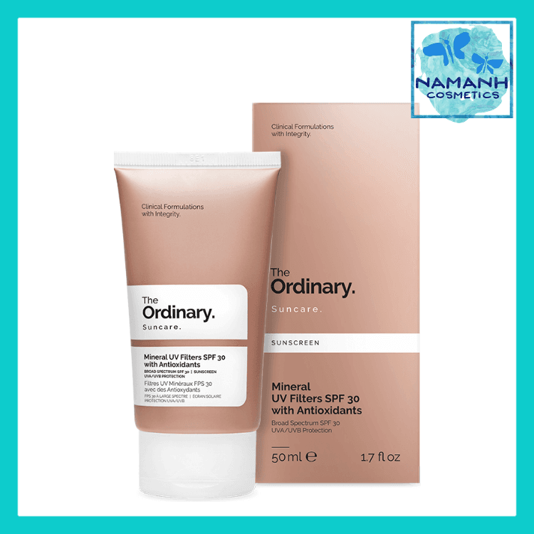 Kem chống nắng chống oxy hóa The Ordinary Mineral UV Filters SPF 30 With Antioxidants