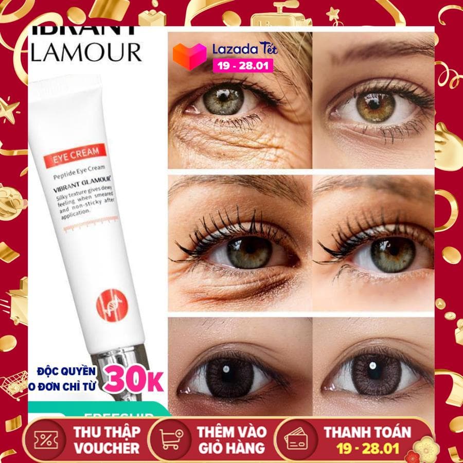 [HCM]Kem dưỡng ẩm mắt  Chống bọng mắt  chống lão hoá  loại bỏ quầng thâm đen  dưỡng ẩm săn chắc da mắt  Loại bỏ các hạt mau trắng  mát xa và làm dịu vùng mắt