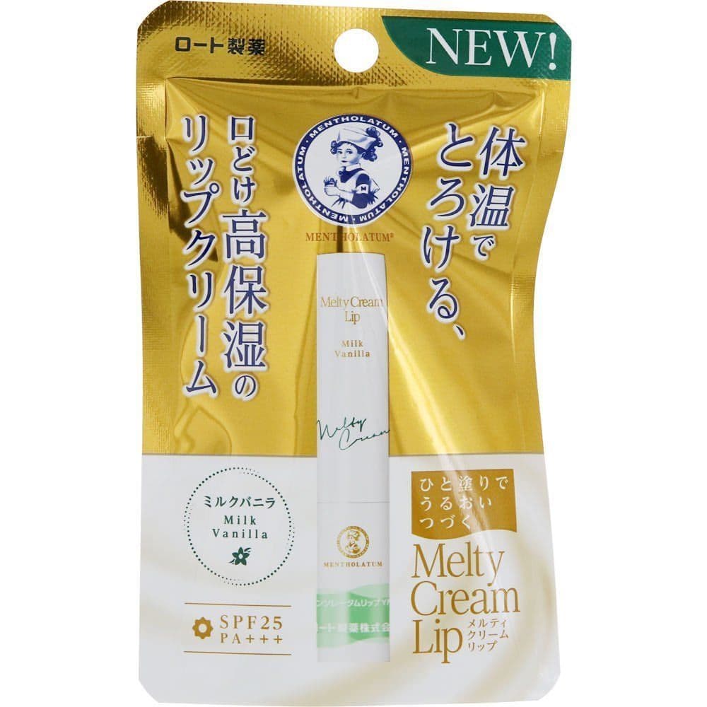 Son dưỡng môi chống nắng Mentholatum Melty Cream Lip 2.4g - Nhật Bản (Mily Vanilla)