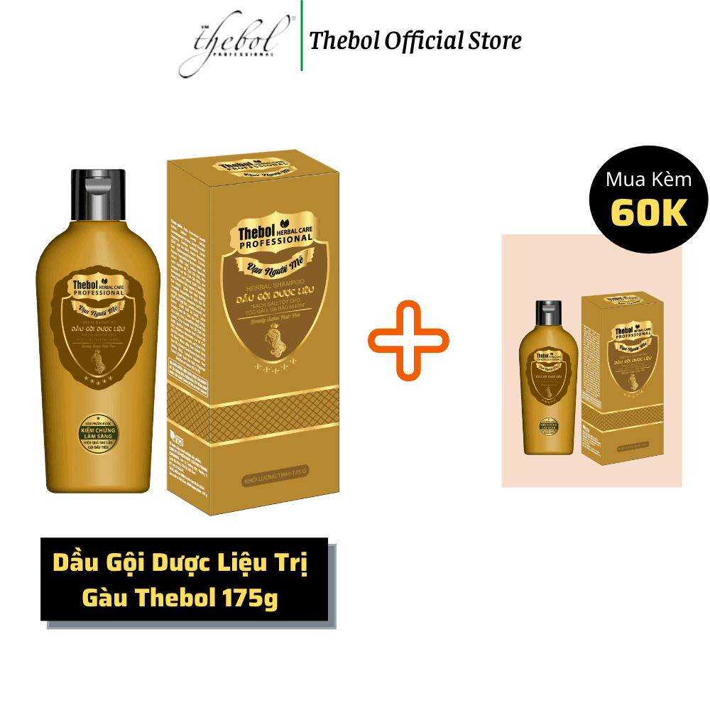[HCM]Dầu gội giảm gàu dược liệu sạch Thebol vạn người mê 175g (Combo 2 Chai)