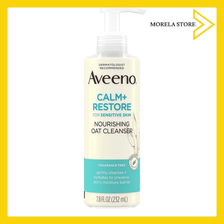[HCM]Sữa rửa mặt nuôi dưỡng phục hồi cho da nhạy cảm Aveeno Calm and Restore Nourishing Oat Cleanser 232ml