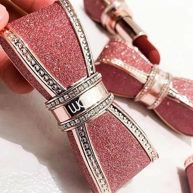 Son thỏi hình nơ Wodwod Diamond Enamel Bow Lipstick sang chảnh #55 Hồng trà