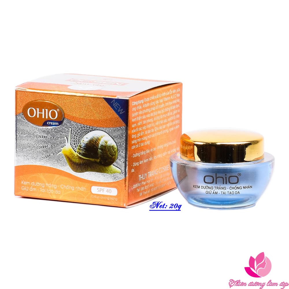 [HCM]OHIO ỐC SÊN NEW DAY - Kem dưỡng trắng da Chống nhăn Giữ ẩm Tái tạo da (20g)