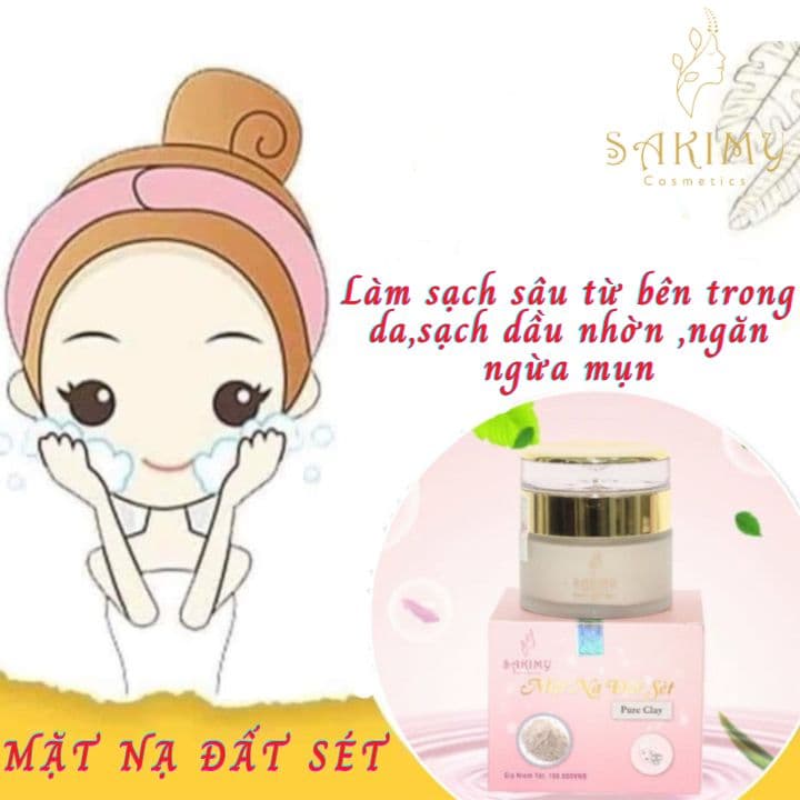 Mặt nạ đất sét SAKIMY giúp làm sạch da và dưỡng da (Chính hãng)