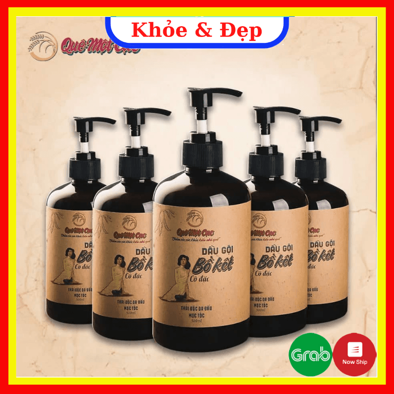 Dầu gội bồ kết cô đặc - Dầu gội thảo dược QUÊ MỘT CỤC 500ML