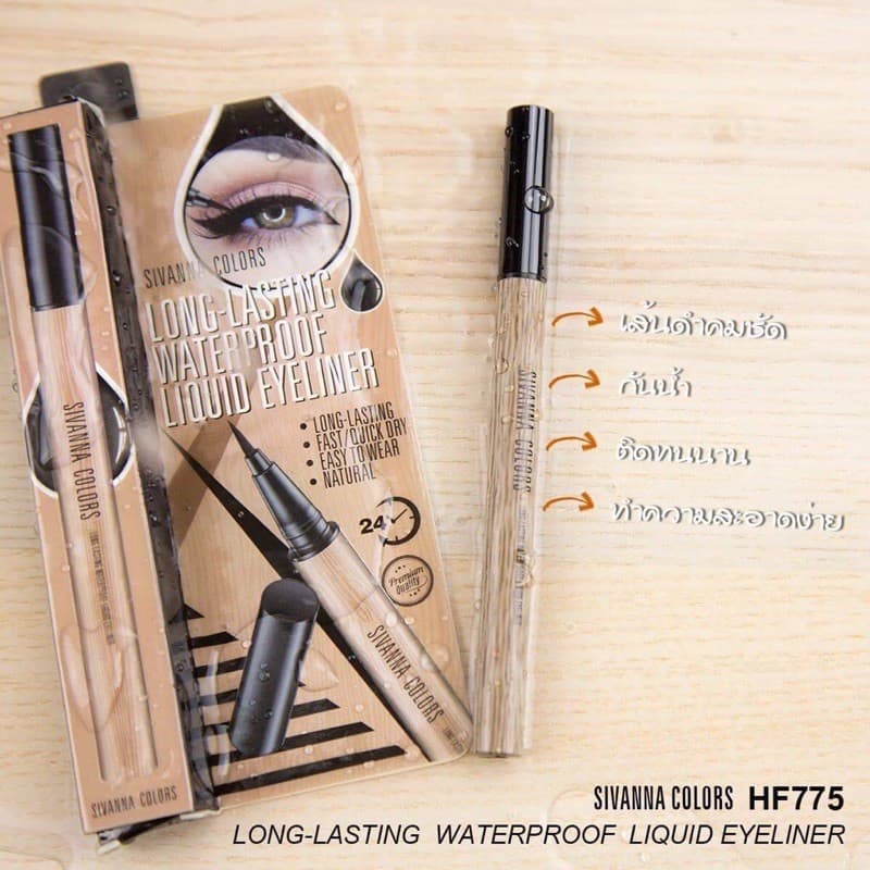 [HCM]Eyeliner Sivanna kẻ mắt nước đầu bút lông dễ vẽ chống nước không lem không trôi HF775