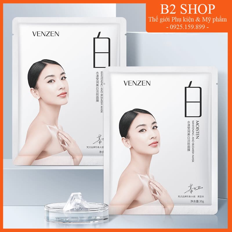 Mặt nạ dưỡng trắng da và làm mờ vết thâm VENZEN cao cấp nội địa Trung