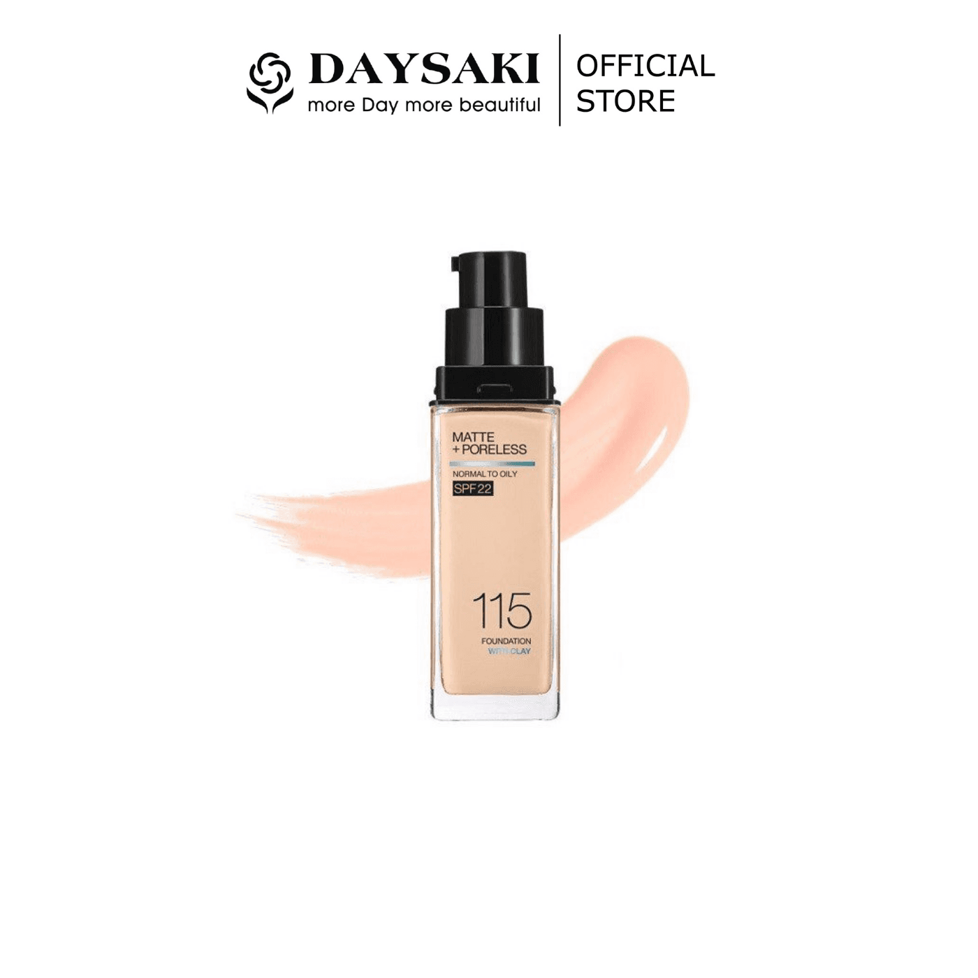 [HCM]Maybelline New York Kem Nền Fit Me Matte Poreless Foundation SPF 22 #115 30ml