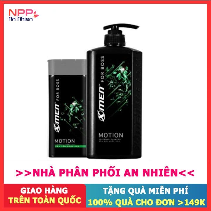 Combo Dầu gội nước hoa X-Men for Boss Motion 650g + Sữa tắm Motion 180g - NPP AN NHIÊN